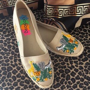 Beacon Beige Espadrilles with Colorful Embroidery